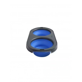 Dexas COLLAPSIBLE PET FEEDER миска двойная для собак и кошек, синий