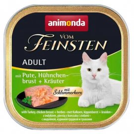 Animonda (Анімонда) Vom Feinsten Adult Turkey, Chicken breast & Herbs вологий корм для котів ІНДИЧКА, КУРЯЧА ГРУДИНКА та ТРАВИ