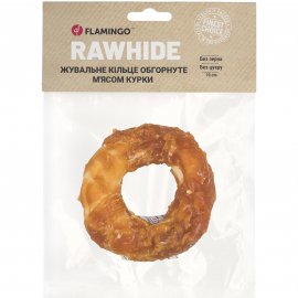 Flamingo Лакомство для собак ЖЕВАТЕЛЬНОЕ КОЛЬЦО ОБВЕРНУТОЕ МЯСОМ КУРИЦЫ