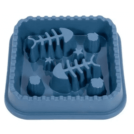 WahoPet Slow Feeder миска для медленного кормления РЫБКИ, голубой