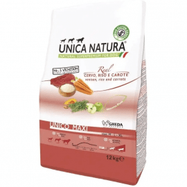 Gheda Unica Natura Unico Maxi Venison, Rice and Carrots сухий корм для дорослих собак великих порід ОЛЕНИНА, РИС І МОРКВА