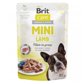 Brit Care Dog Mini Fillets in Gravy Lamb консервы для собак мелких пород ЯГНЕНОК В СОУСЕ