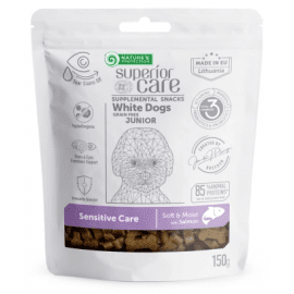 Natures Protection (Нейчез Протекшин) Superior Care White Dogs Sensitive Care лакомство для здорового роста юниоров с белой шерстью ЛОСОСЬ