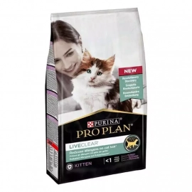 Purina Pro Plan (Пурина Про План) Kitten LiveClear Turkey сухой корм для котят для уменьшения аллергенов на шерсти ИНДЕЙКА Purina Pro Plan (Пурина Про План) Kitten LiveClear Turkey сухой корм для котят для уменьшения аллергенов на шерсти ИНДЕЙКА