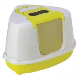 Moderna ФЛИП КЭТ УГЛОВОЙ закрытый туалет для котов, ярко-зеленый