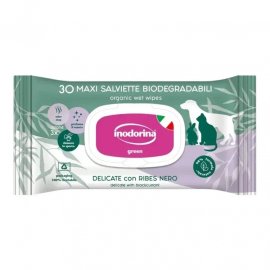 Inodorina Green Delicate with Blackcurrant биоразлагаемые гигиенические салфетки для собак, кошек и грызунов, ЧЕРНАЯ СМОРОДИНА Inodorina Green Delicate with Blackcurrant биоразлагаемые гигиенические салфетки для собак, кошек и грызунов, ЧЕРНАЯ СМОРОДИНА