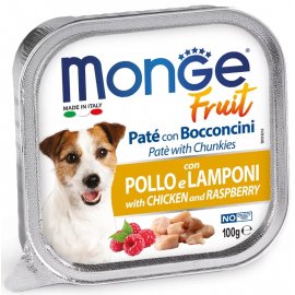 Monge Dog Fruit Adult Chicken & Raspberry влажный корм для собак КУРИЦА и МАЛИНА, паштет
