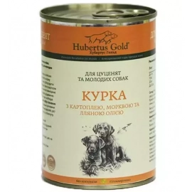 Hubertus Gold (Хубертус Голд) КУРИЦА С КАРТОФЕЛЕМ И МОРКОВЬЮ консервы для щенков с льняным маслом