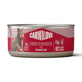 Carnilove Turkey & Reindeer вологий корм для котів, паштет ІНДИЧКА та ПІВНІЧНИЙ ОЛЕНЬ