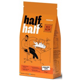 Half&Half Sterilized Beef сухой корм для стерилизованных кошек ГОВЯДИНА