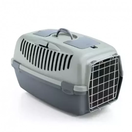 Stefanplast (Стефанпласт) GULLIVER  переноска для животных,  МЕТАЛЛ ДВЕРЬ, светло-бирюзовый / металл-синий