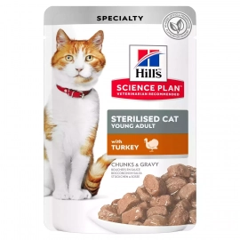 Hill's Science Plan Young Adult Sterilised Cat Turkey корм для стерилизованных кошек ИНДЕЙКА