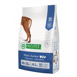 Natures Protection (Нейчез Протекшин) MAXI JUNIOR (МАКСІ ЮНІОРИ КУРКА ТА РИС) корм для молодих собак великих порід від 2 до 12 місяців