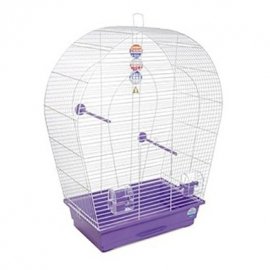 Природа Арка большая - Клетка для мелких и средних декоративных птиц порошковое покрытие, белый/фиолет