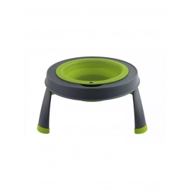 DEXAS Single Elevated Feeder - Миска одинарная на складной подставке для собак и кошек, зеленый