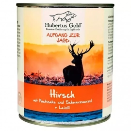 Hubertus Gold (Хубертус Голд) HIRSCH MIT PASTINAKE консервы для собак с олениной, пастернаком, черным корнем и льняным маслом