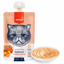 Wanpy (Ванпи) Salmon Chicken & Carrot крем-суп для кошек ЛОСОСЬ И КУРИЦА С МОРКОВЬЮ