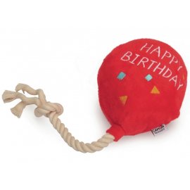 Camon (Камон) Игрушка-пищалка тканевая для собак ВОЗДУШНЫЙ ШАРИК С ВЕРЕВКОЙ