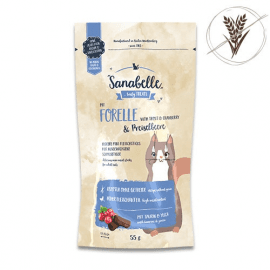 Bosch (Бош) Sanabelle Snacks Mini Meat Sticks Trout & Cranberry ласощі для кішок ФОРЕЛЬ І ЖУРАВЛИНА