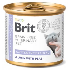 Brit Veterinary Diets Cat Grain Free Gastrointestinal Salmon & Pea консерви для кішок у разі проблем із ШКТ, ЛОСОСЬ та ГОРОХ
