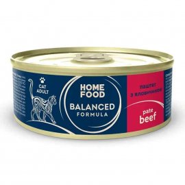 Home Food Balanced Formula Sterilised Beef Pate вологий корм для котів, паштет ЯЛОВИЧИНА