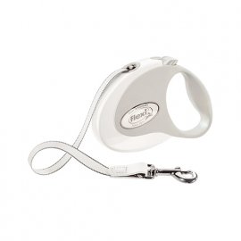 Flexi STYLE поводок-рулетка для собак, лента, белый