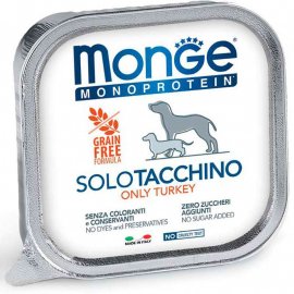Monge Dog Monoprotein Adult Turkey монопротеиновый влажный корм для собак ИНДЕЙКА, паштет
