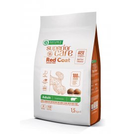Natures Protection (Нейчез Протекшин) SUPERIOR CARE RED COAT ADULT SMALL BREEDS беззерновий корм для собак малих порід з рудою шерсттю, ЯГНЯ