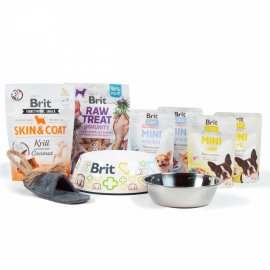 Brit Care Dog Small Breed Gift box подарочный новогодний бокс с влажным кормом и лакомствами для собак малых пород
