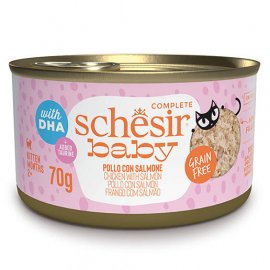 Schesir (Шезір) Baby Chicken With Salmon консерви для кошенят КУРКА З ЛОСОСЕМ Schesir (Шезір) Baby Chicken With Salmon консерви для кошенят КУРКА З ЛОСОСЕМ