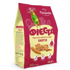 Фиеста Энергия - Корм для волнистых попугайчиков и других экзотичных птиц, 600 г