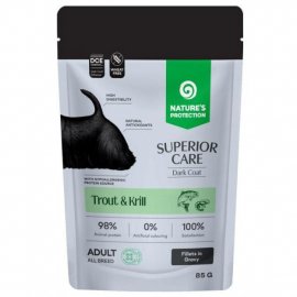 Natures Protection Superior Care Dark Coat Grain Free Adult Trout & Krill влажный корм для собак с темной шерстью ФОРЕЛЬ и КРИЛЬ