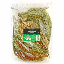 Zelena Zoo Зеленый Рацион Злакомка лакомство для грызунов, МИКС КОЛОСКОВ ЗЛАКОВЫХ РАСТЕНИЙ