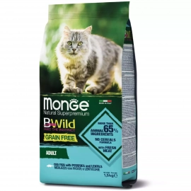 Monge Cat Bwild Grain Free Сod сухий беззерновий корм для котів ТРІСКА