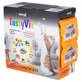 AnimAll TastyVit Chicken вітамінізовані ласощі для котів КУРКА