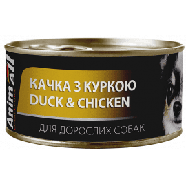 AnimAll Duck & Chicken влажный корм для собак УТКА и КУРИЦА в желе