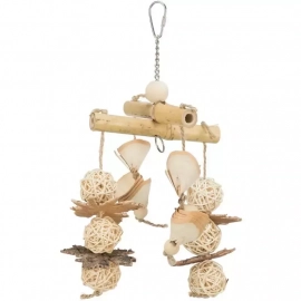Trixie Natural Toy натуральная игрушка для попугаев, бамбук/ротанг/дерево