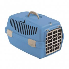 Stefanplast (Стефанпласт) GULLIVER переноска для животных, ПЛАСТИК ДВЕРЬ, голубой