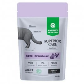 Natures Protection Superior Care Sterilised Adult Rabbit, Chicken, Cranberries влажный корм для стерелизованных кошек КРОЛИК, КУРИЦА и КЛЮКВА
