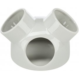 Trixie Керамический домик с 3 входами для мелких грызунов, серо-коричневый (61364)