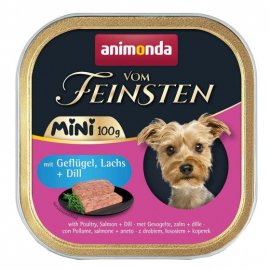 Animonda Vom Feinsten Adult Mini Geflugel, Lachs & Dill вологий корм для собак міні порід ПТИЦЯ, ЛОСОСЬ та КРІП