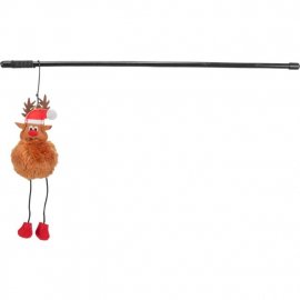 Trixie Игрушка для кошек УДОЧКА С РОЖДЕСТВЕНСКИМ ОЛЕНЕМ (92452)