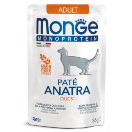 Monge Cat Monoprotein Adult Duck монопротеиновый влажный корм для кошек, УТКА, пауч