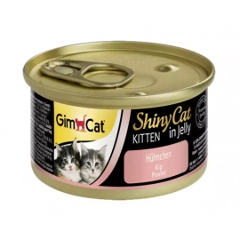 Gimcat Shiny Cat in jelly KITTEN (КУРИЦА В ЖЕЛЕ) консервы ДЛЯ КОТЯТ