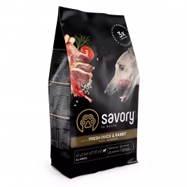 Savory (Сейвори) DUCK & RABBIT корм для собак всех пород УТКА и КРОЛИК Savory (Сейвори) DUCK & RABBIT корм для собак всех пород УТКА и КРОЛИК