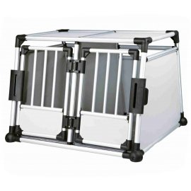 Trixie TRANSPORT BOX DOUBLE двойная клетка-переноска (алюминий)