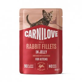 Carnilove Kitten Carnilove Jelly Rabbit with Marigold вологий корм для кошенят, шматочки в желе КРОЛИК та КАЛЕНДУЛА