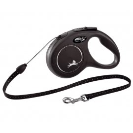 Flexi (Флекси) CLASSIC CORD поводок-рулетка для собак ТРОС, черный