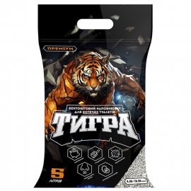 ТИГРА Преімум бентонітовий наповнювач для котячого туалету, СЕРЕДНІЙ