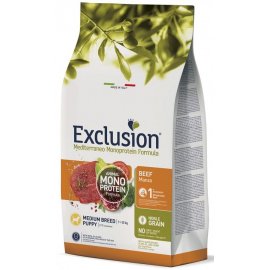 Exclusion (Ексклюжн) Puppy Beef Medium Breed сухий монопротеїновий корм для цуценят середніх порід, ЯЛОВИЧИНА